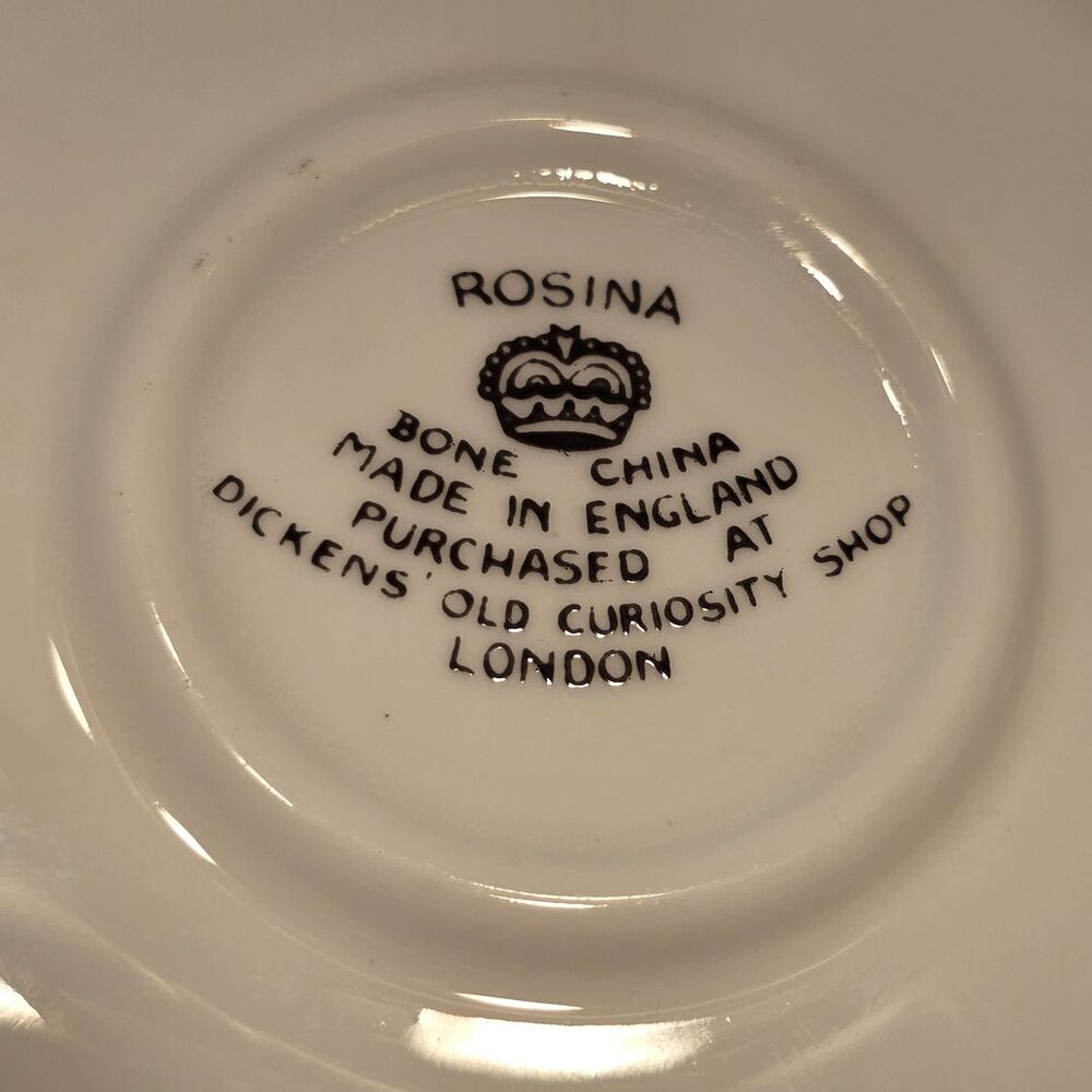 Vintage Bone China Saucer Purchased At Dickens Old Curiosity Shop London - Picture 4 of 6